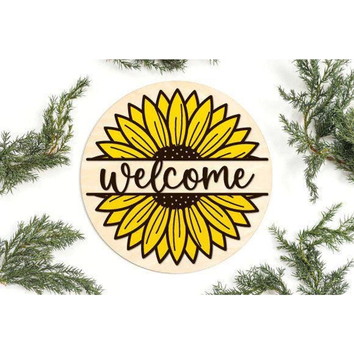 Welcome or Home Sweet Home Laser Cut Custom Wood Signs Gift