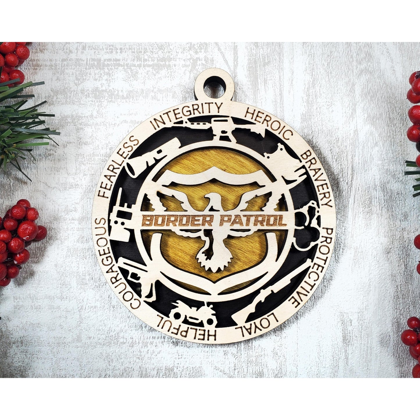 BORDER PATROL Officer Ornament Personalized First Responder Christmas Gift