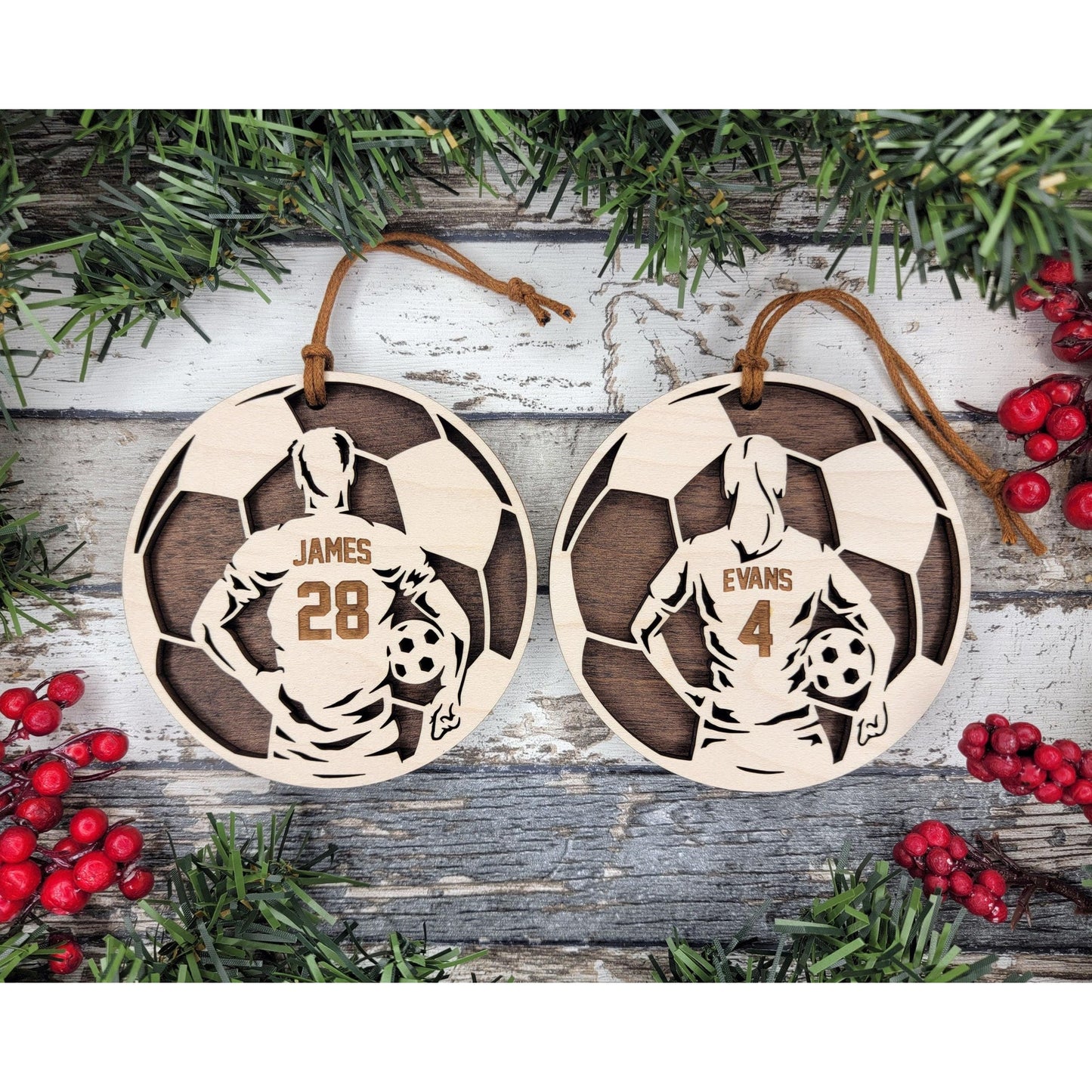 Stadium Spotlight SOCCER Ornaments Personalized Soccer Player Gift