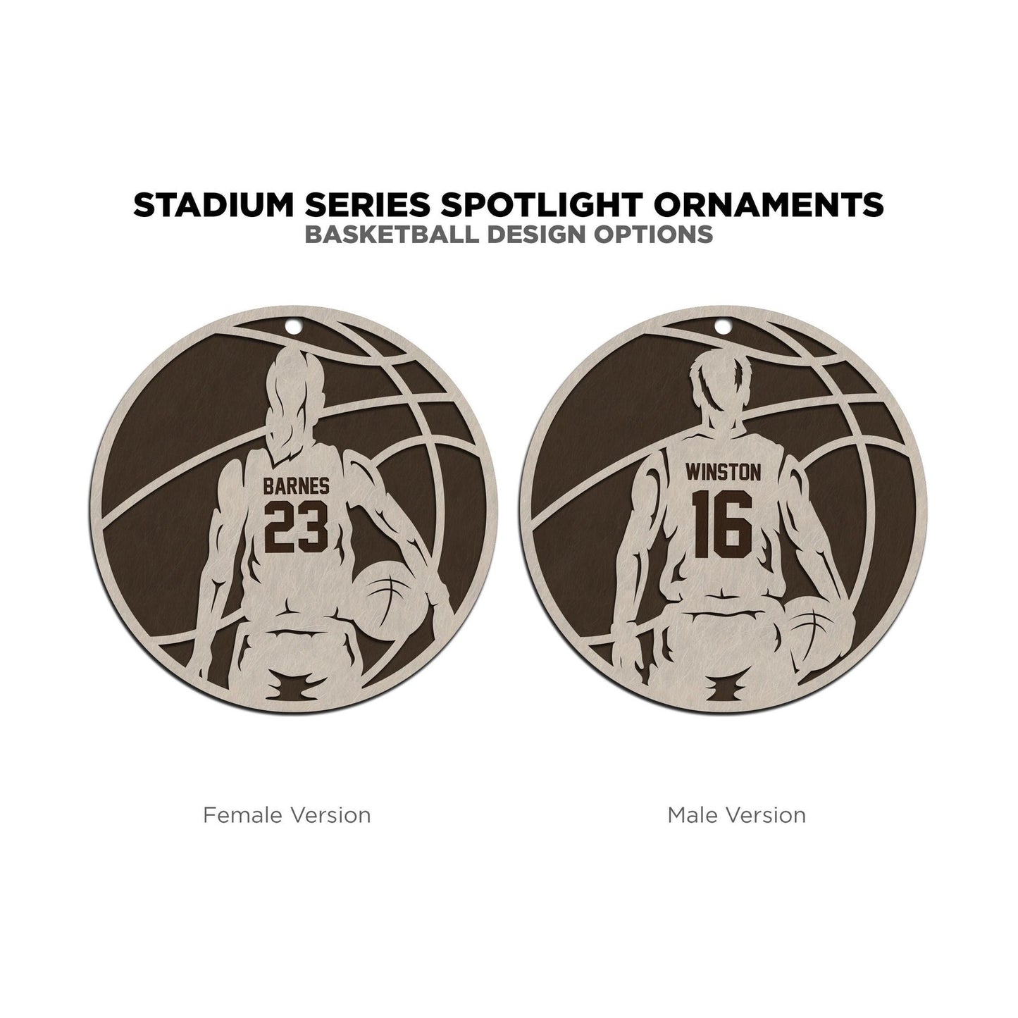 Stadium Spotlight BASKETBALL Ornaments Personalized Basketball Ornament Custom Basketball Players Gift