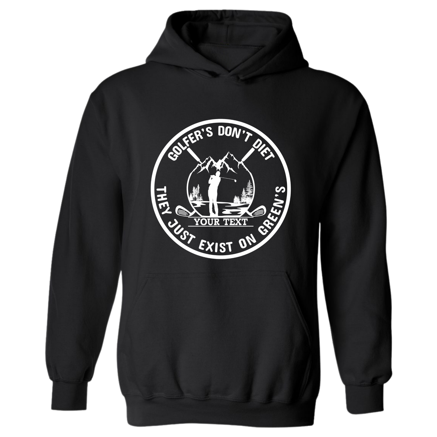 Golf Hoodie Golfers Don't Diet Custom Name Funny Swinging Golfer Golfing Sweatshirt