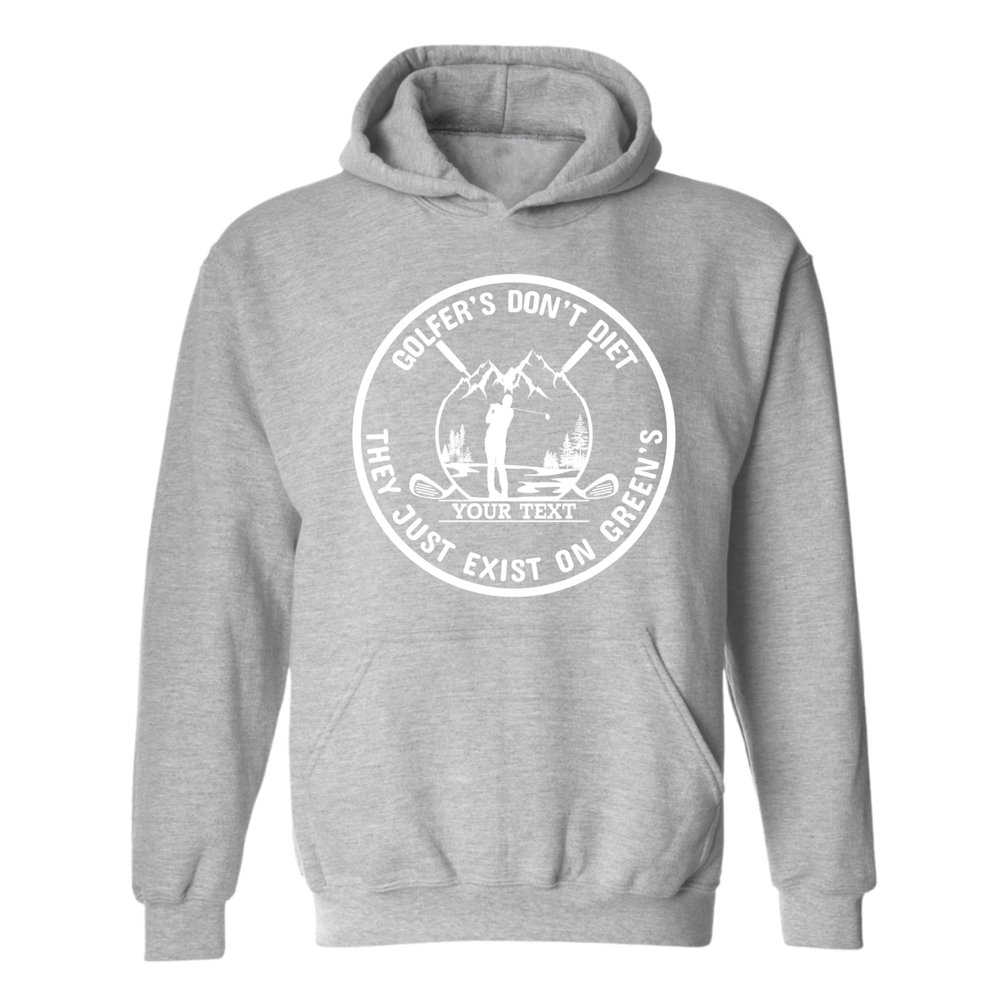 Golf Hoodie Golfers Don't Diet Custom Name Funny Swinging Golfer Golfing Sweatshirt