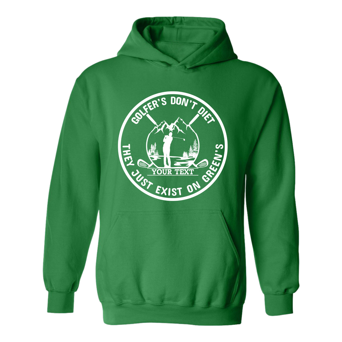 Golf Hoodie Golfers Don't Diet Custom Name Funny Swinging Golfer Golfing Sweatshirt