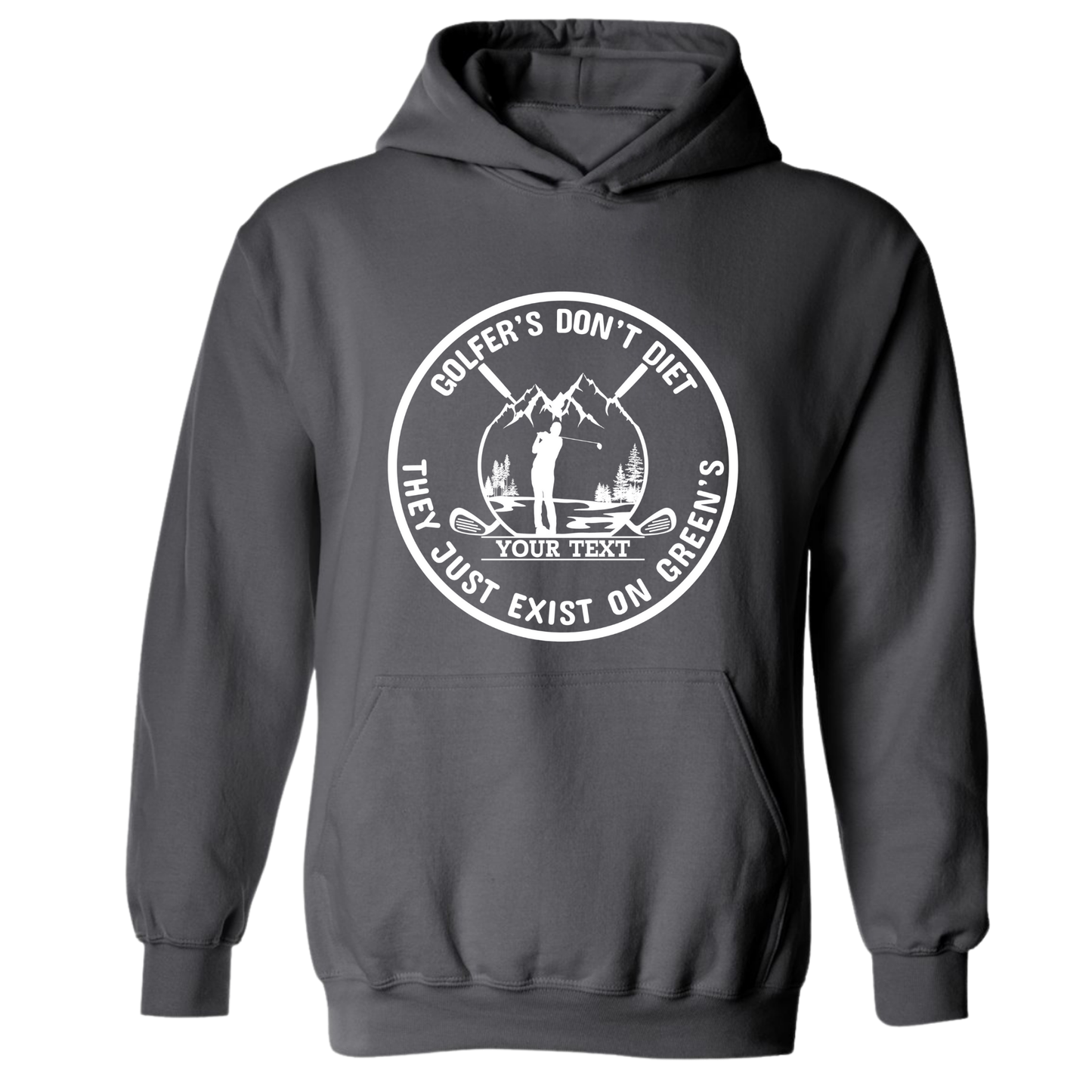Golf Hoodie Golfers Don't Diet Custom Name Funny Swinging Golfer Golfing Sweatshirt