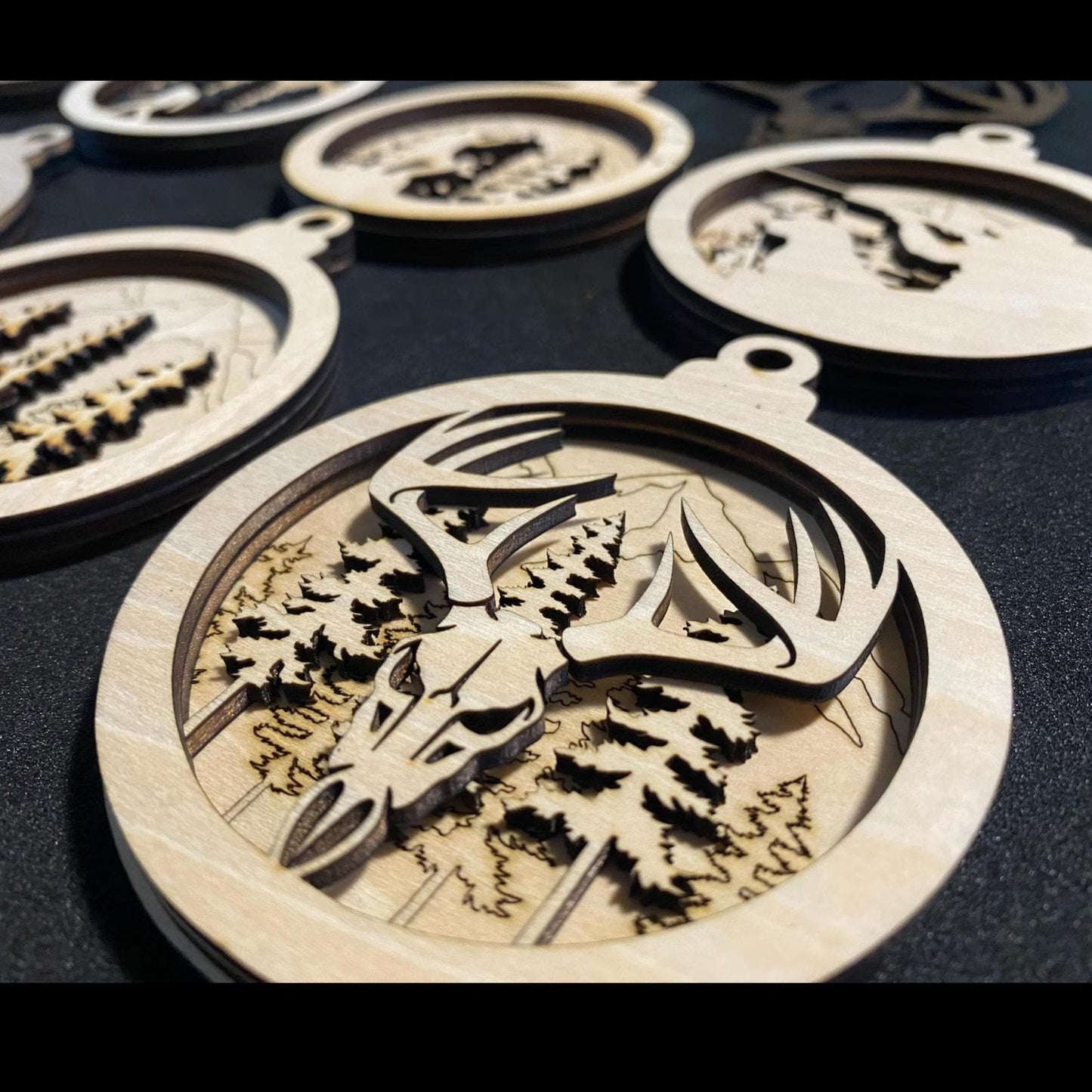 HUNTING Ornaments Bears Bow Duck Dog Skull Sasquatch Fox Hunter Christmas Gift