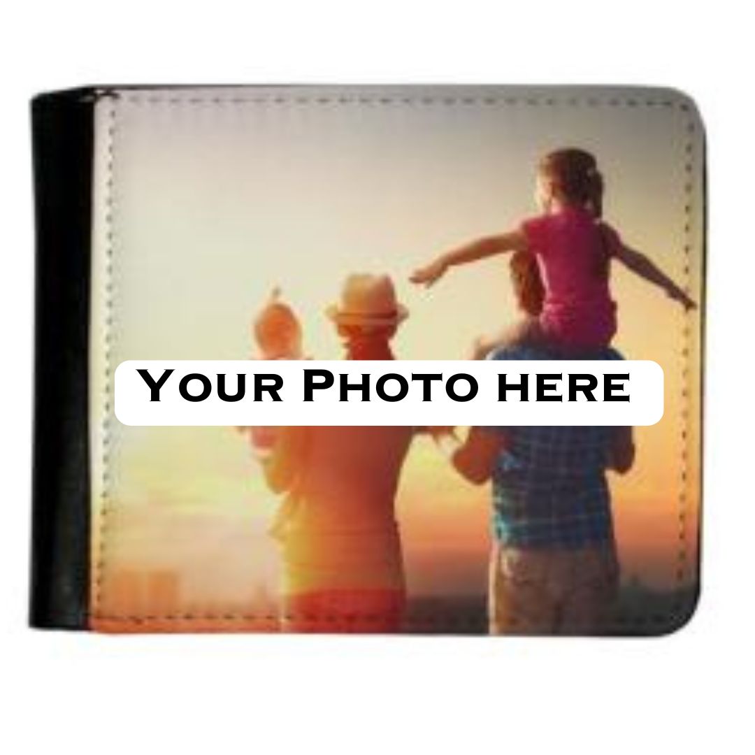 Custom Family PHOTO Bi-Fold Wallet Gift Sublimated Design Personalized