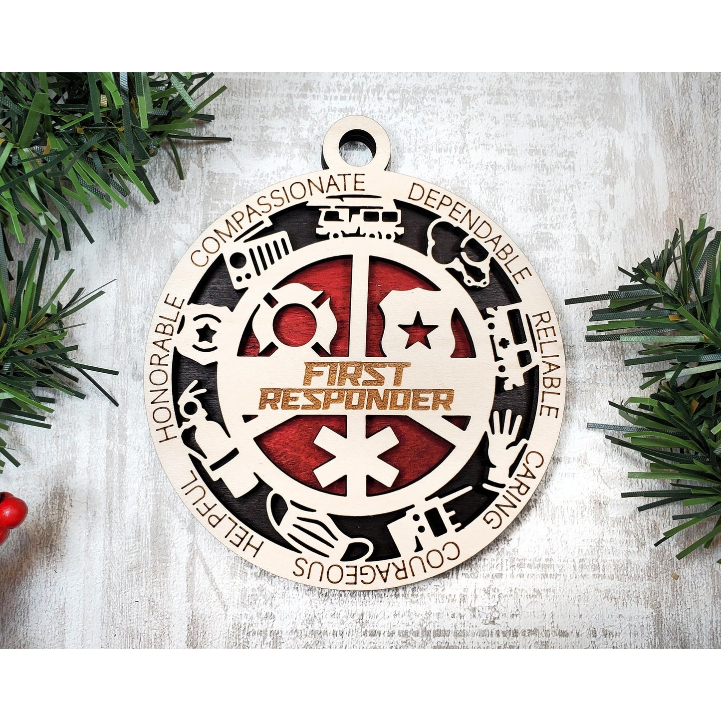 FIRST RESPONDER Ornament Personalized First Responders Christmas Gift