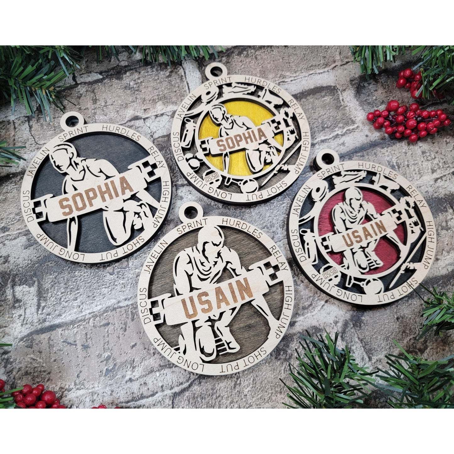 Personalized TRACK and Field Ornament Christmas Gift