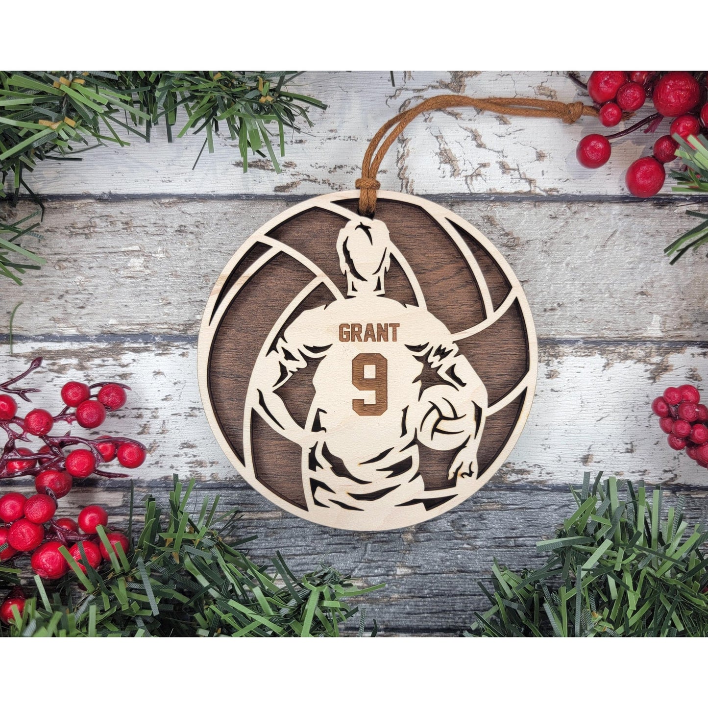 Stadium Spotlight VOLLEYBALL Christmas Ornaments Personalized Name Gift