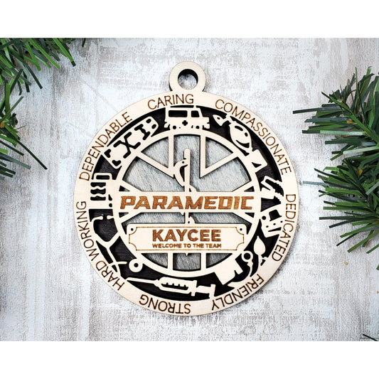 PARAMEDIC Ornament Personalized First Responder Christmas Gift