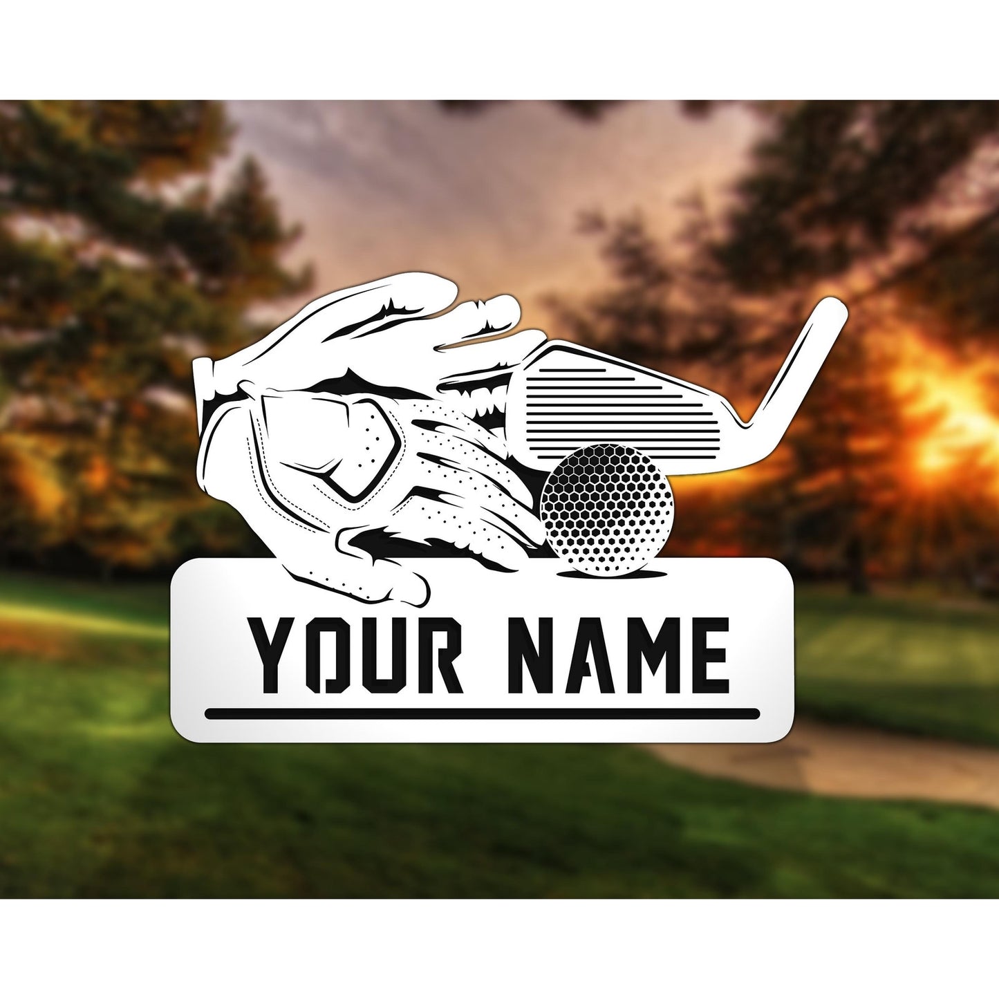 Golf Stadium Series Personalized GOLF Sign Customized Plaque 3 Designs Sports Gifts Team Gifts