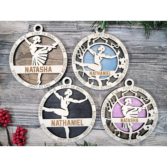 Personalized BALLET DANCER Ornament Male or Female Custom Name Gift