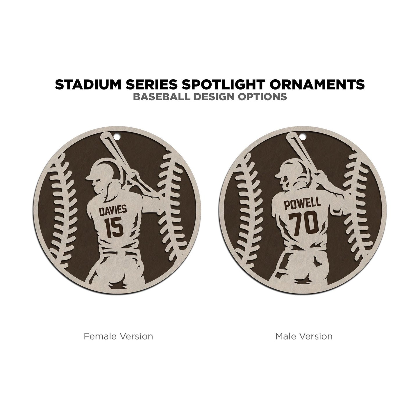 Stadium Spotlight BASEBALL Softball Ornaments Personalized Ornament Gift