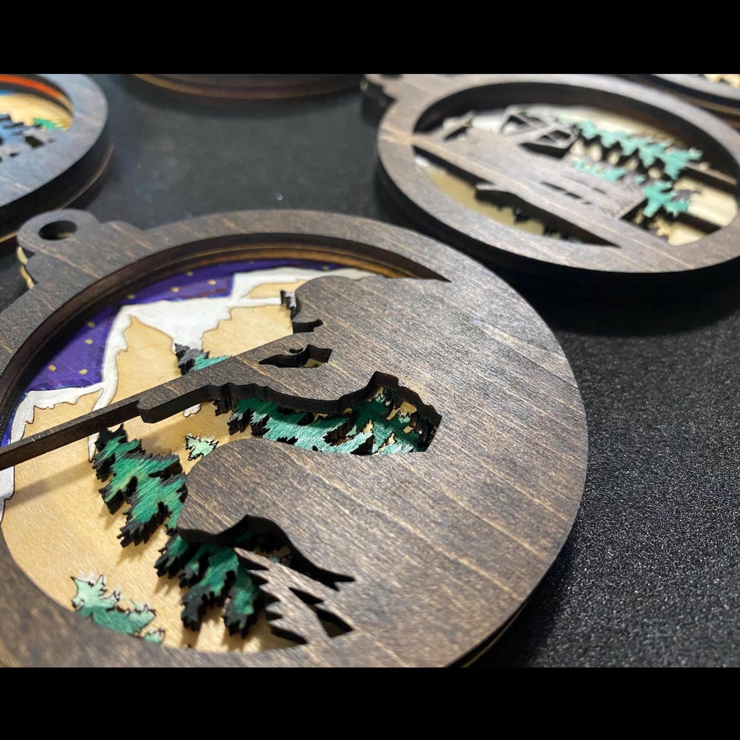 HUNTING Ornaments Bears Bow Duck Dog Skull Sasquatch Fox Hunter Christmas Gift