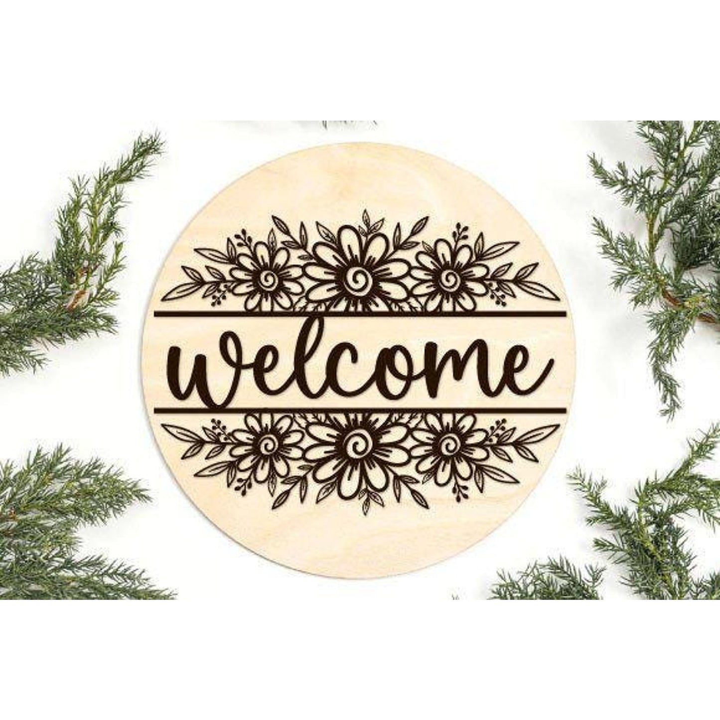 Welcome or Home Sweet Home Laser Cut Custom Wood Signs Gift