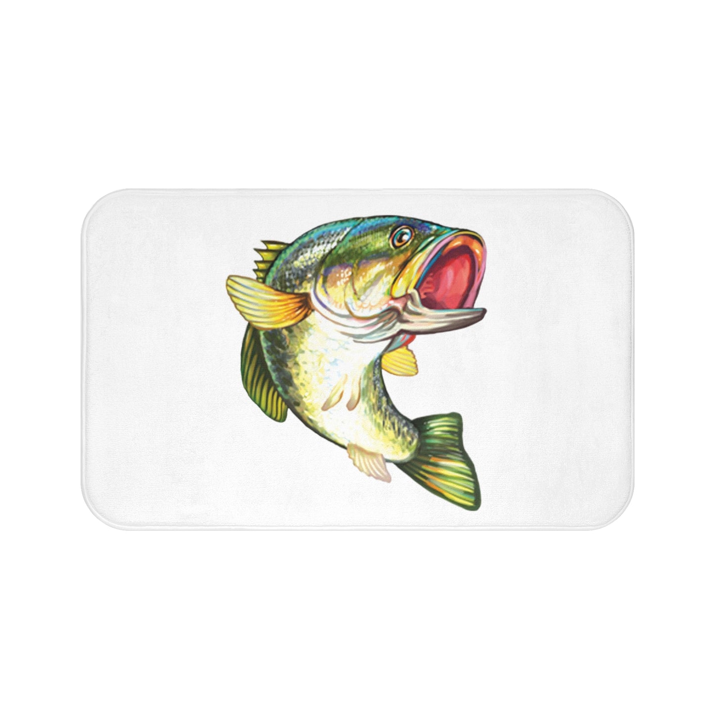 Fishing Jumping Fish Colorful Fisherman Bath Mat Gift Bathroom Decor