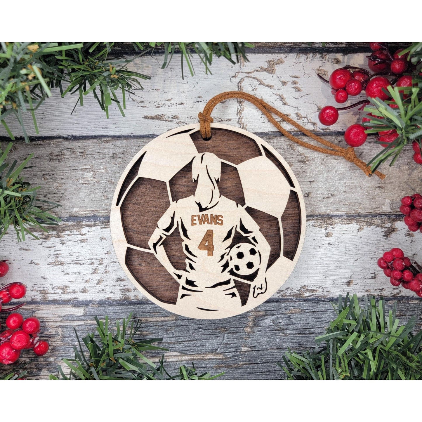 Stadium Spotlight SOCCER Ornaments Personalized Soccer Player Gift