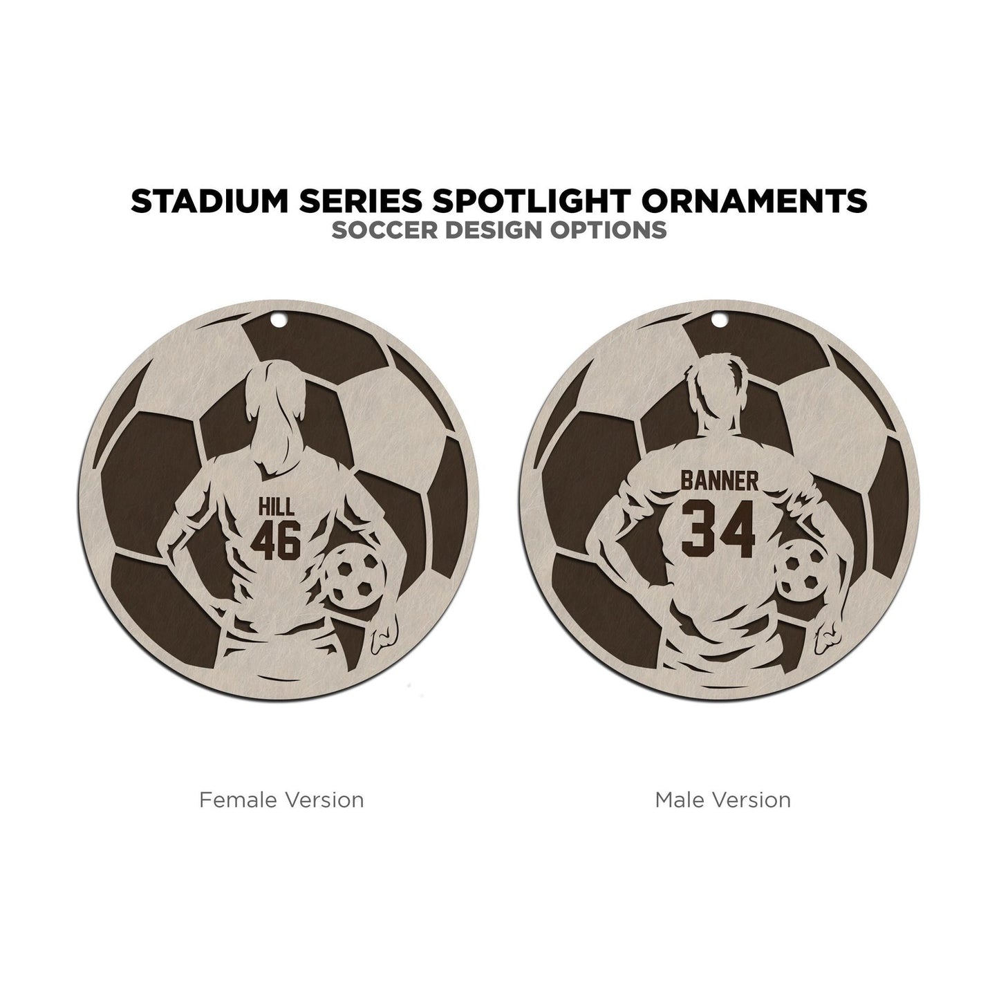 Stadium Spotlight SOCCER Ornaments Personalized Soccer Player Gift