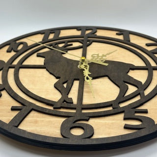 Custom BUCK DEER ELK Hunting Wall Clock Laser Cut Layered Wood Decor Gift