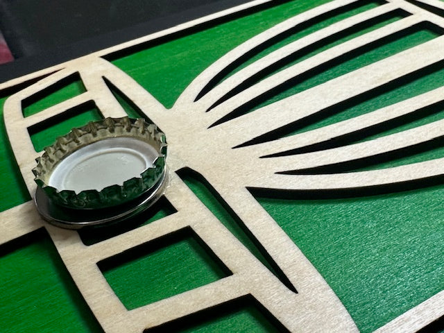 Disc Golf PERSONALIZED Magnetic Basket Bottle Opener Wall Mount Discgolfer Gift