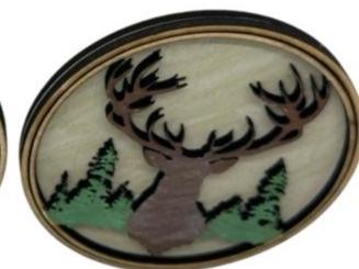 Hunting Hunters Deer Bull Custom Car Air Freshener Laser Engraved Layered Wood Vent Clip On With Essential Oil Diffuser Pads