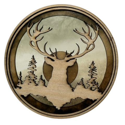 Hunting Hunters Deer Bull Custom Car Air Freshener Laser Engraved Layered Wood Vent Clip On With Essential Oil Diffuser Pads