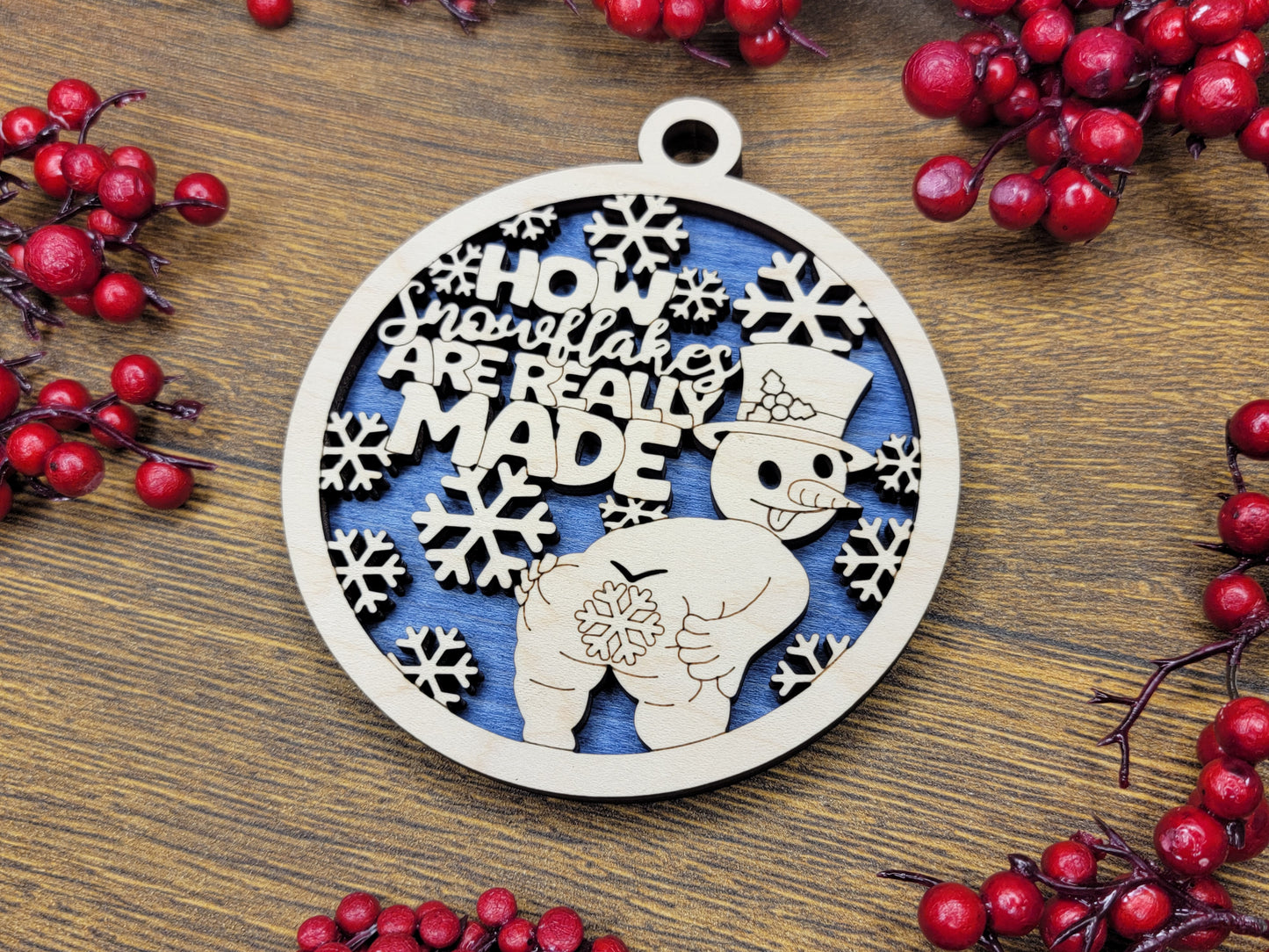 How SNOWFLAKES are Made Funny Christmas Ornaments Naughty Nice Gift