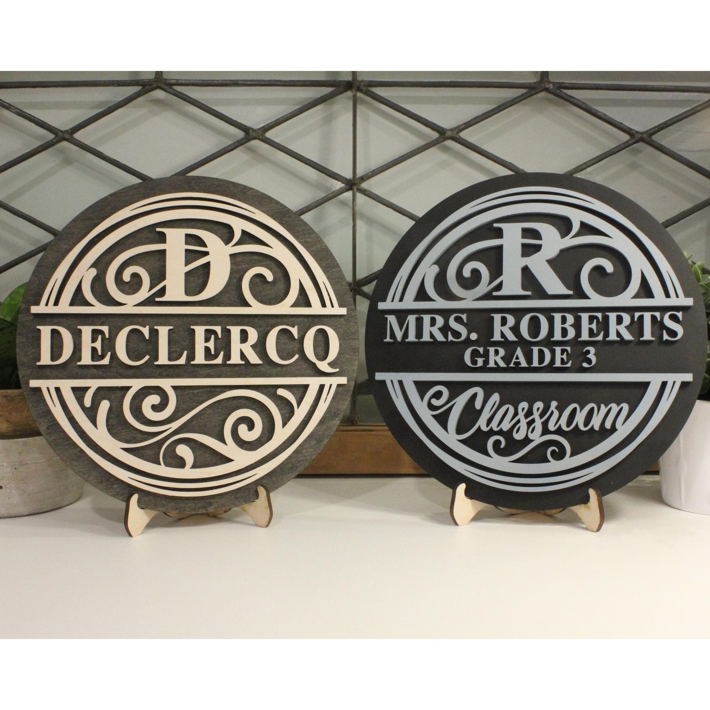 Personalized Home Sign Signage Customized Name With Stand