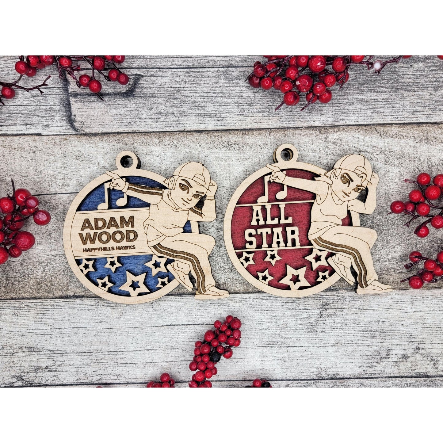 Personalized Animated Street DANCE Ornaments Custom Christmas Gift