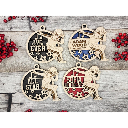 Personalized Animated Street DANCE Ornaments Custom Christmas Gift