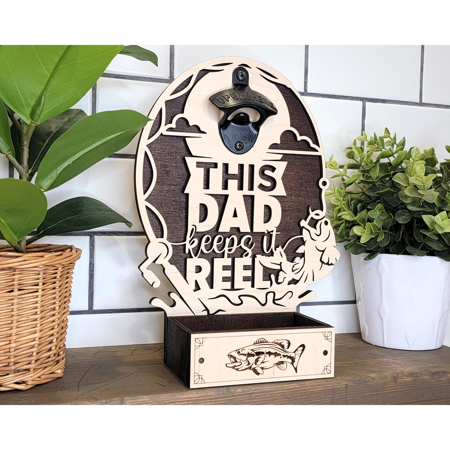 Dad Needs Beer BOTTLE Custom Bottle Opener Dad Drinking Wall Mounted Gift