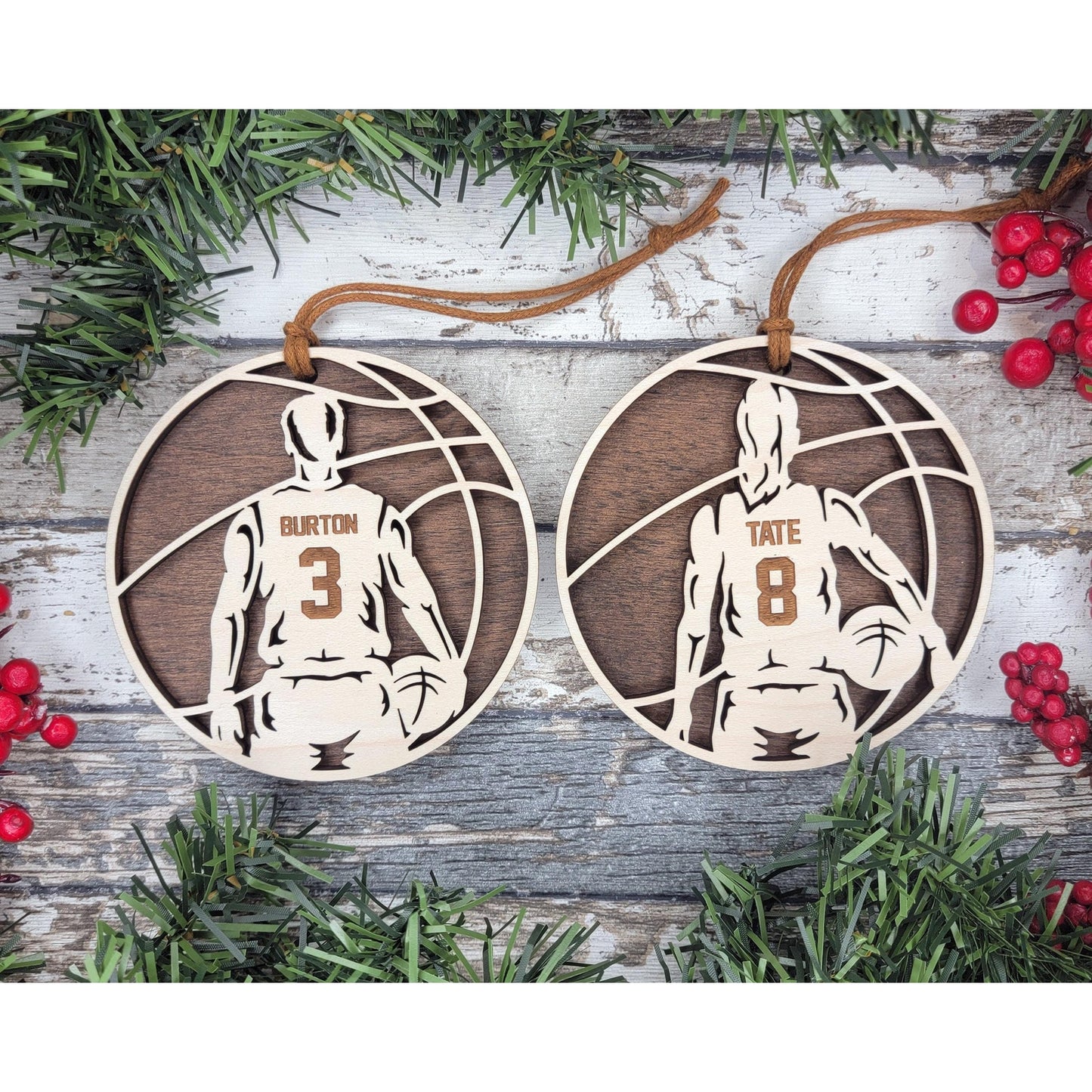 Stadium Spotlight BASKETBALL Ornaments Personalized Basketball Ornament Custom Basketball Players Gift