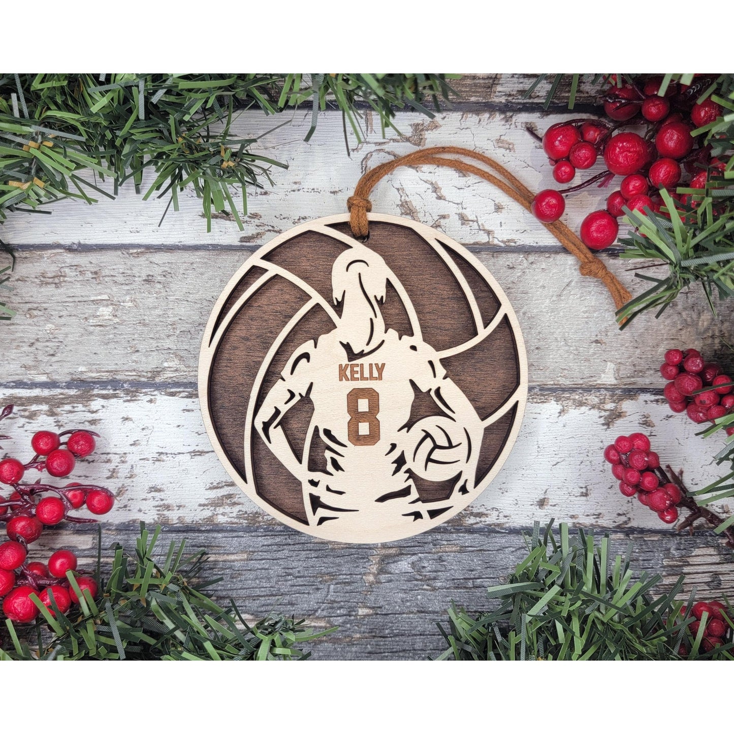 Stadium Spotlight VOLLEYBALL Christmas Ornaments Personalized Name Gift