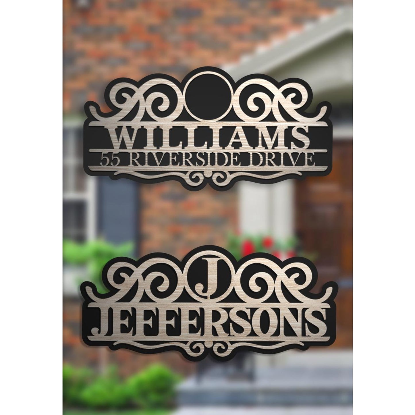 Everything ADDRESS Name Porch Sign 127 Different Changeable Icons Available