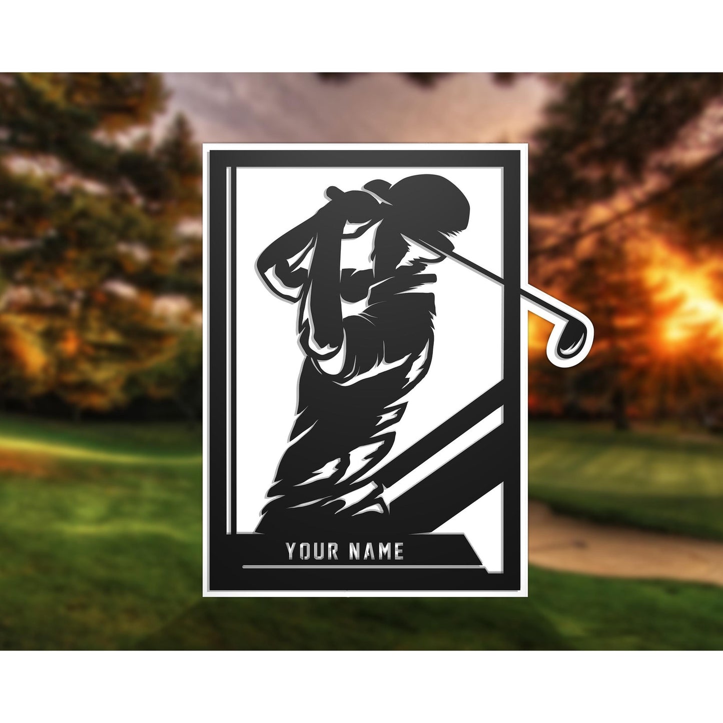 Golf Stadium Series Personalized GOLF Sign Customized Plaque 3 Designs Sports Gifts Team Gifts