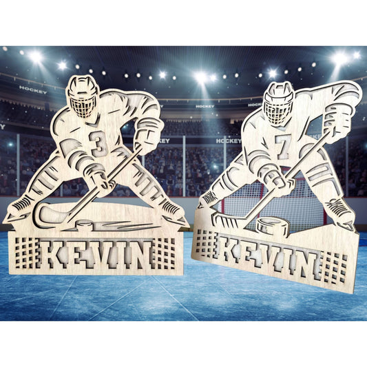 Personalized HOCKEY Sign Laser Engraved Gift Custom Plaque Sports Trophy