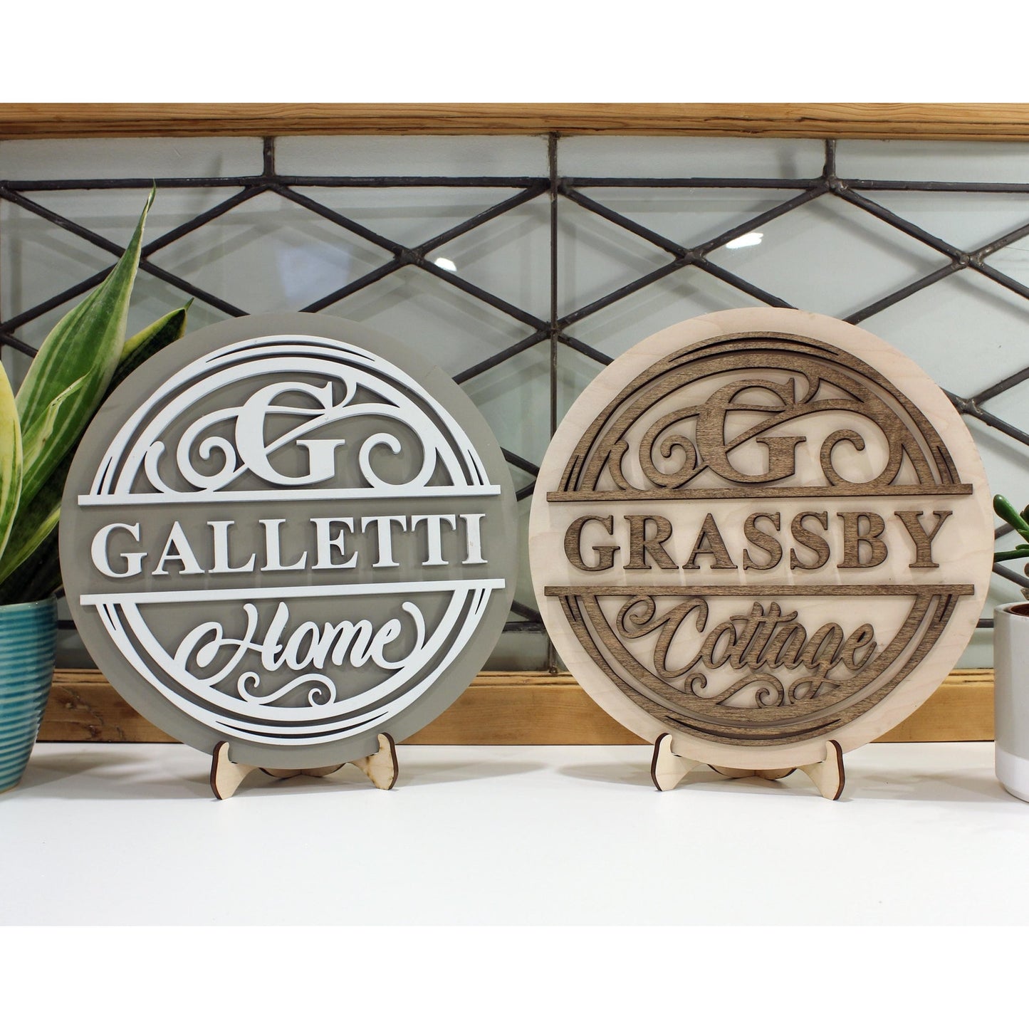 Personalized Home Sign Signage Customized Name With Stand