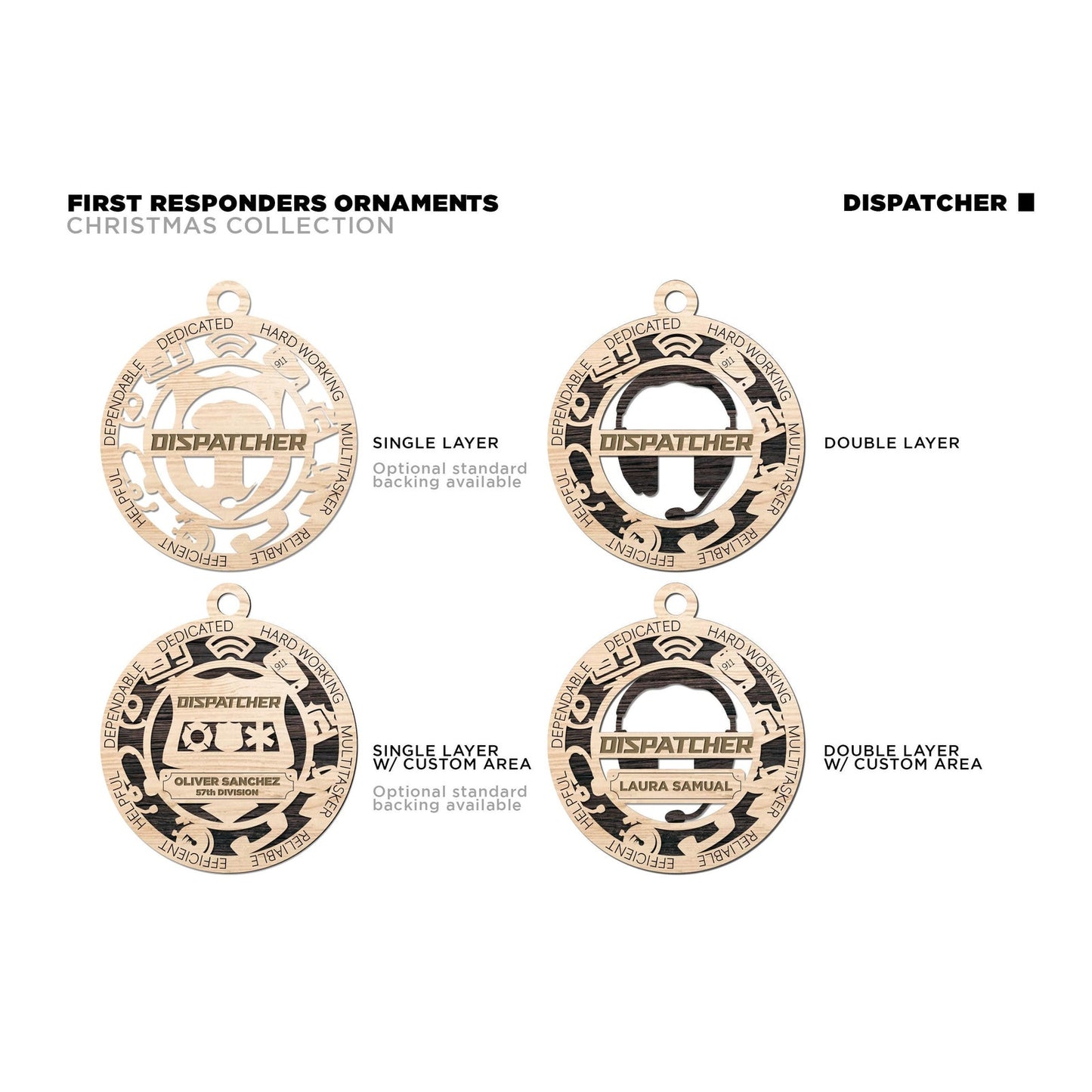 DISPATCHER Ornament Personalized First Responder Christmas Gift