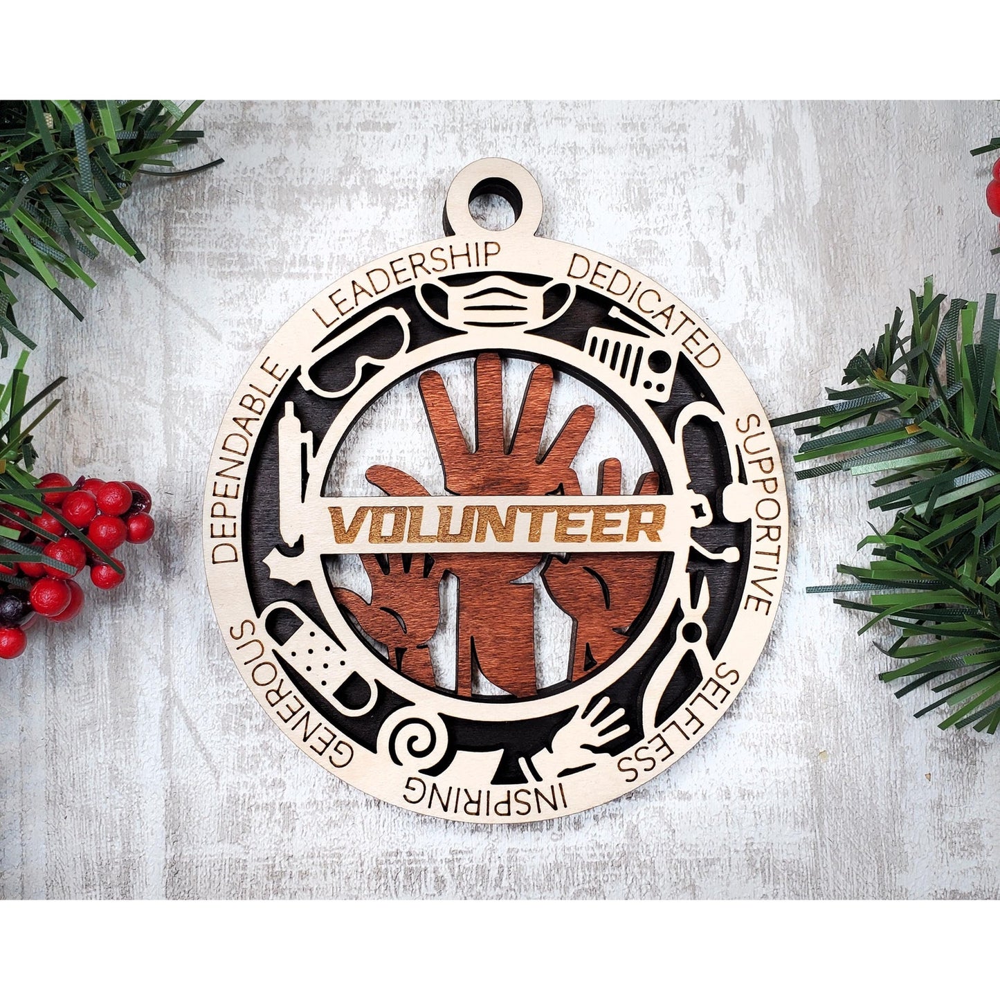 VOLUNTEER Ornament Personalized First Responder Christmas Gift