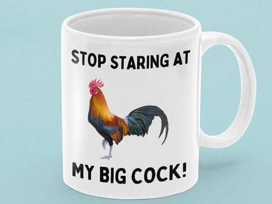 Coffee Mug ROOSTER I Like Big Cock's & I Cannot Lie Funny Novelty Cup Gift