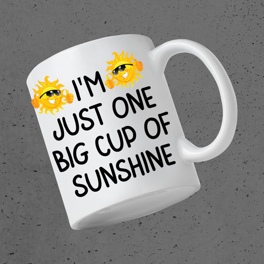 Sunshine Coffee Mug Just One Big Cup of SUNSHINE Funny Novelty Cup Gift