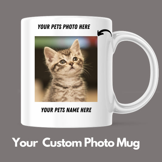 Personalized Photo Coffee Mug, KIDS Photo Mug, PETS Photo Mug, Cat Dog Personalized, GIFT Mug with Photo/Text