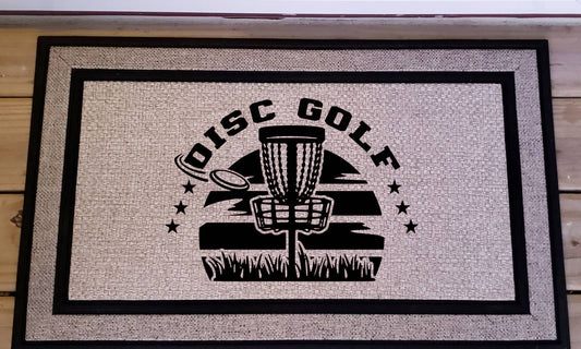 Disc Golf DiscGolf Sunrise Doormat, Disc Golf Mat, DiscGolfer Gift