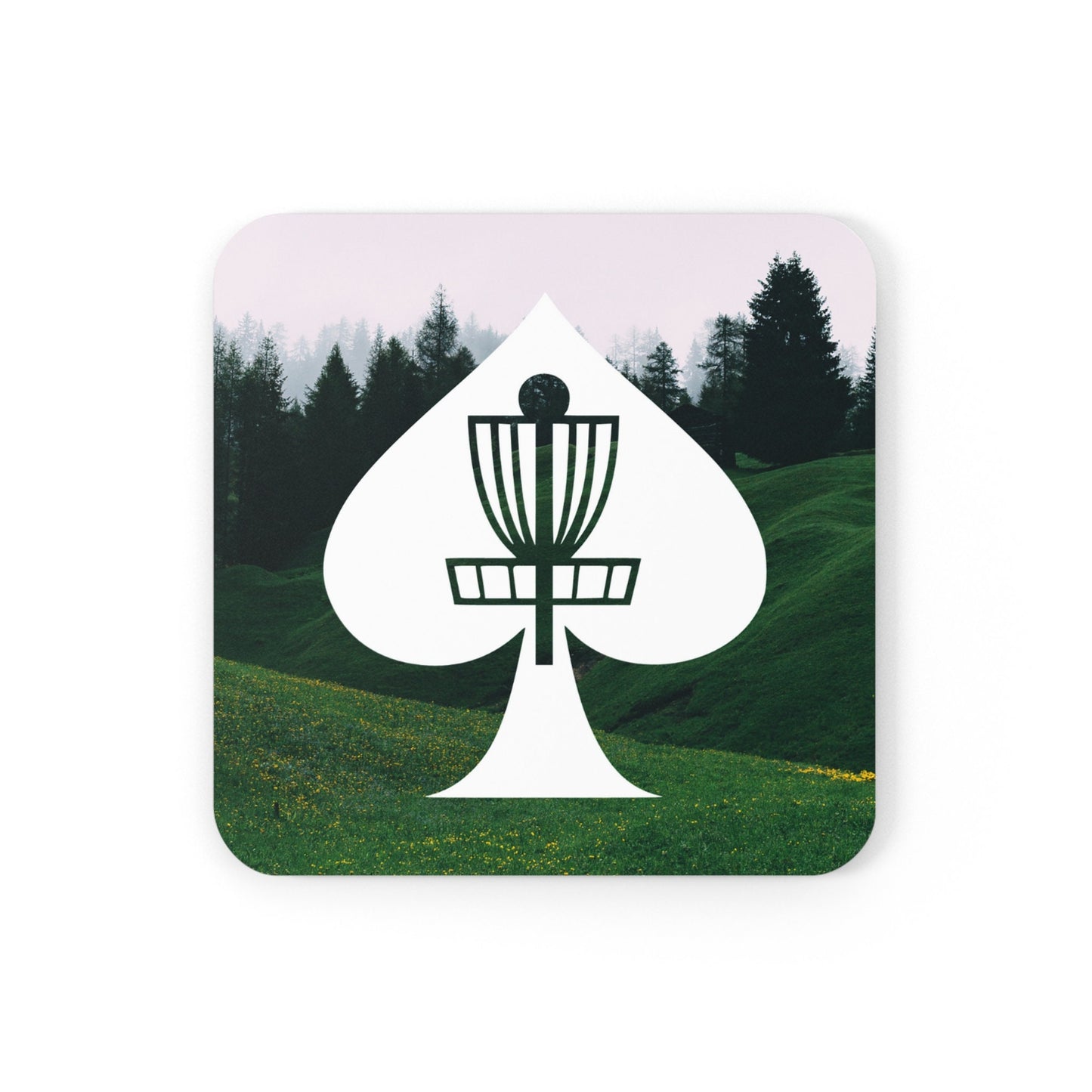 Disc Golf Aces Corkwood Drink Coaster Set