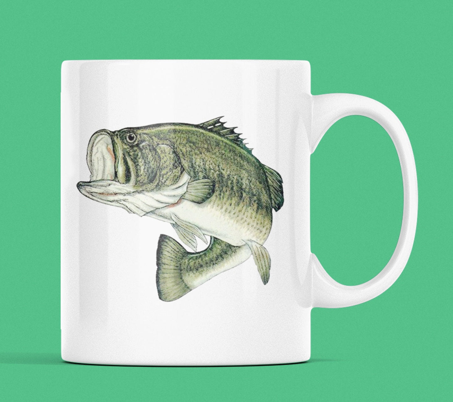 BASS FISH JUMPING Coffee Cup Novelty Mug Gift For Men Women