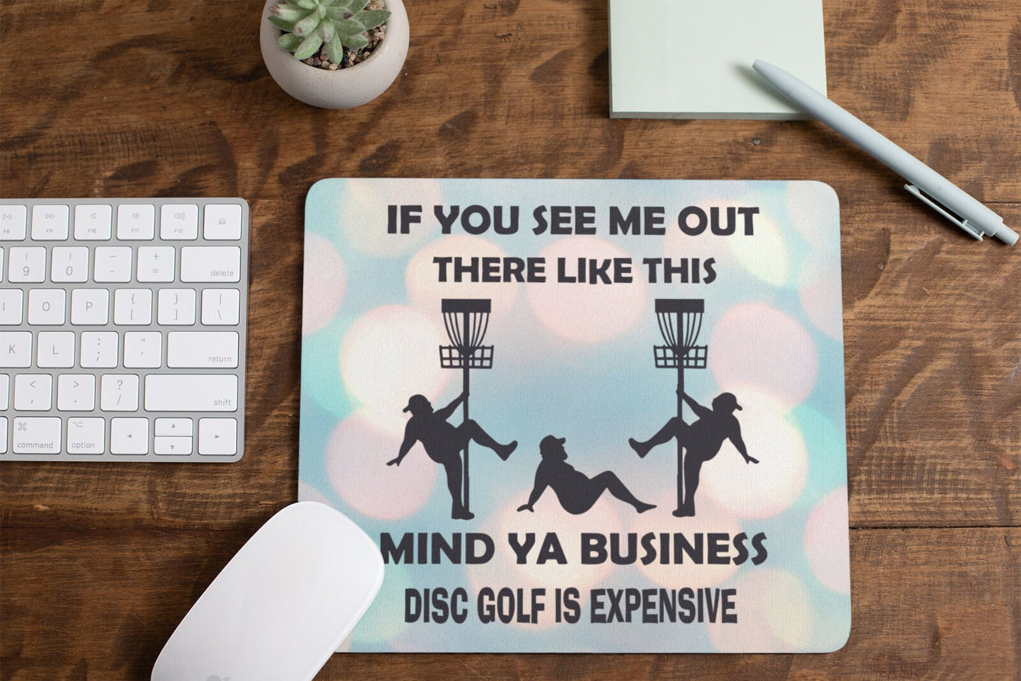 Disc Golf Funny Stripper Man BUBBLES Mousepad Mouse Pad Computer Golf Gift