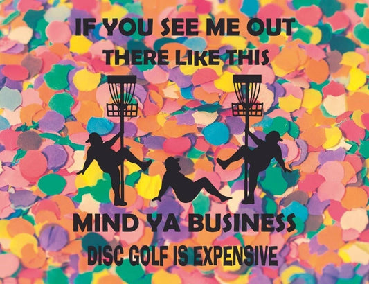 Disc Golf Funny Stripper Man Confetti Mousepad Mouse Pad Computer Golf Gift