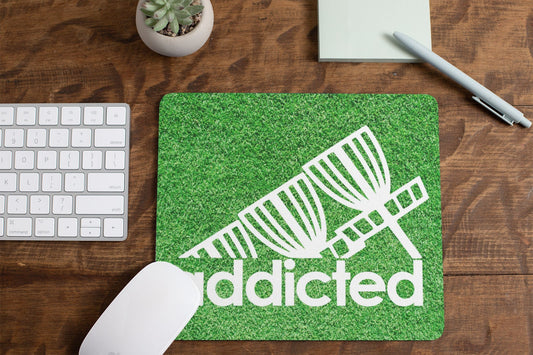 Disc Golf ADDICTED BASKET Mousepad Mouse Pad Computer Golf Gift