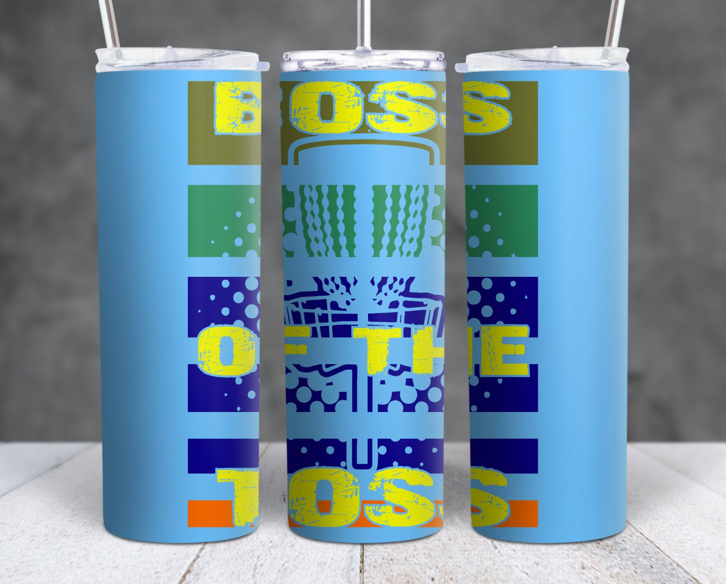 DISC Golf BOSS Toss Stainless Steel Custom 20oz Tumbler W/ Lid & Straw Drinkware