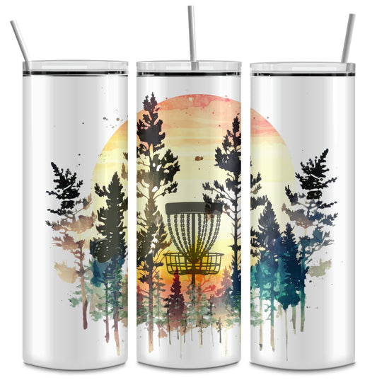 DISC GOLF Scenic Stainless Steel Custom 20oz Tumbler W/ Lid & Straw Drinkware